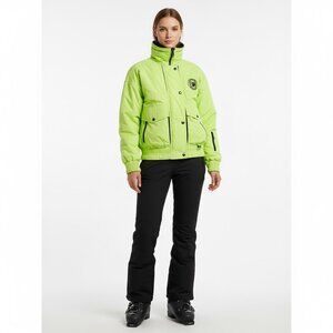Tyrolia Neon Colorblock Ski Jacket Vintage 80s Women's 4 Retro Snow Winter
